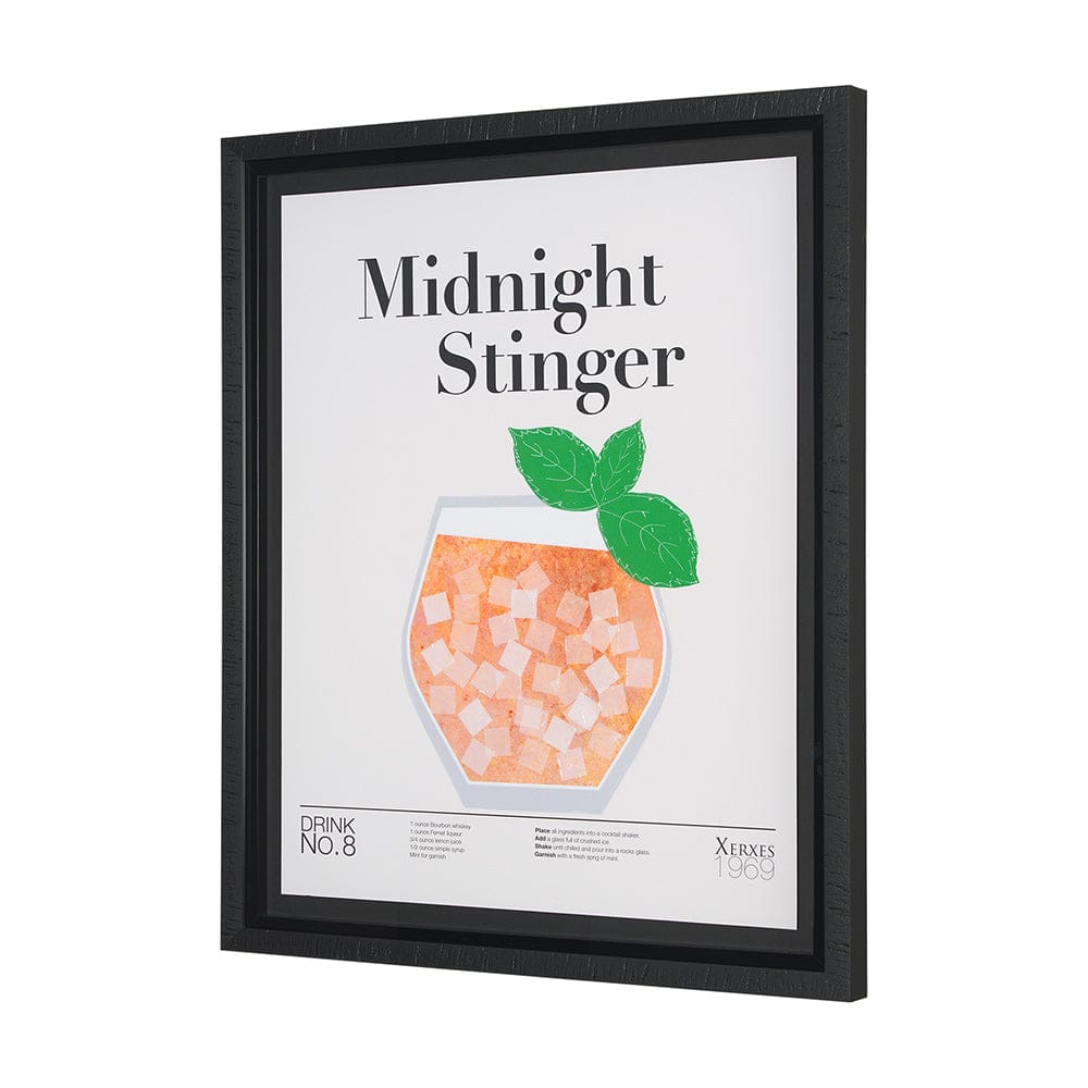 Mercana - Midnight Stinger by Mercana Studio a Hand Embelished Textured Framed Art Print Matted under Glass - 15435 view 2