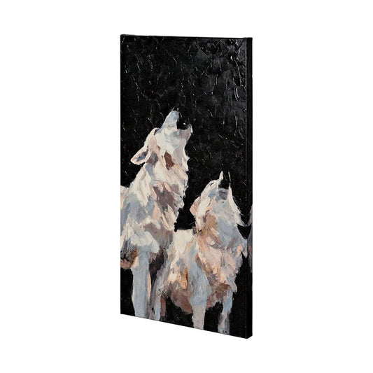 Mercana - Midnight Wolves by Mercana Studio a Hand Embellished Textured Canvas - 101017-L view 1