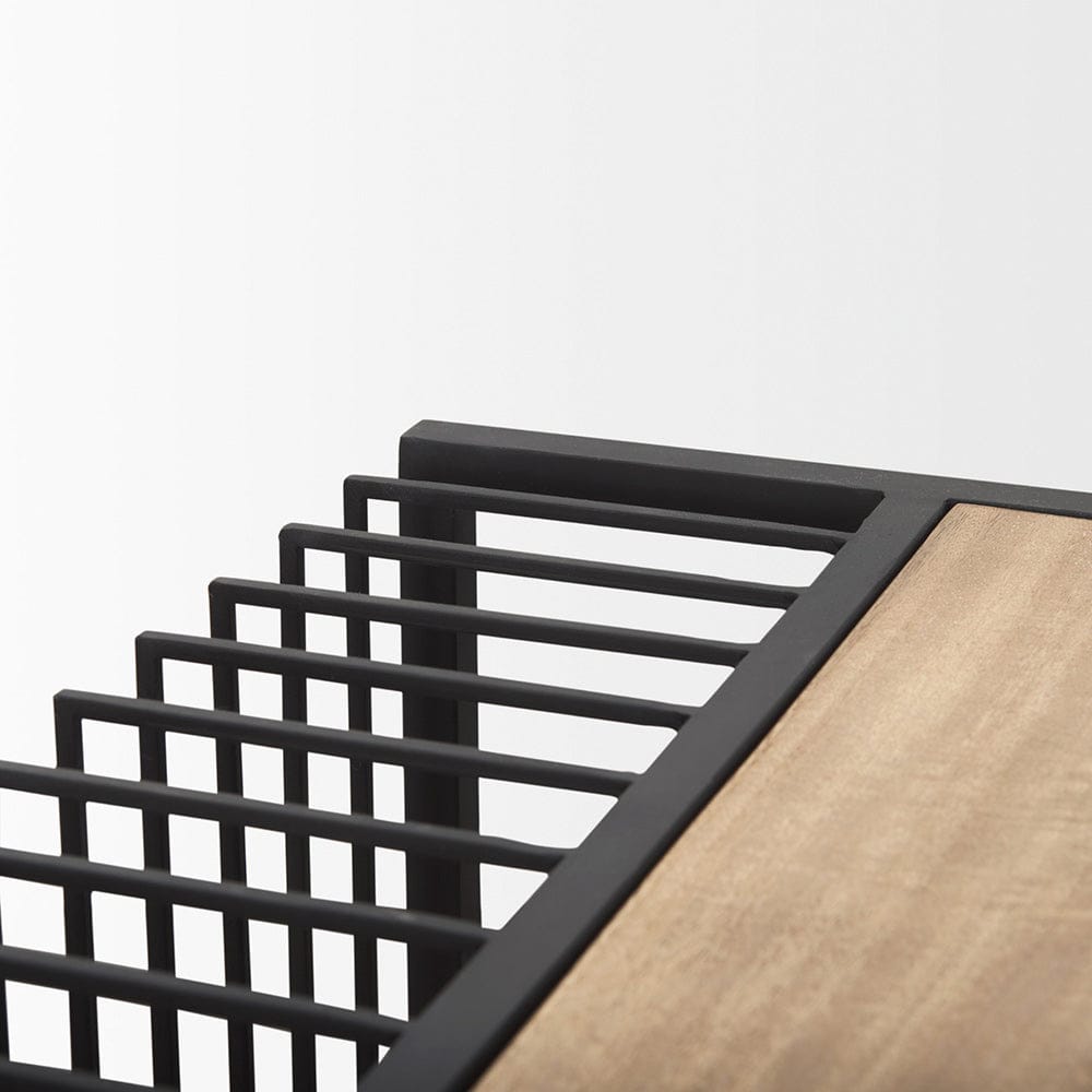 Mercana - Miles Black Metal w/ Light Wood Nesting End/Side Table - 70196 view 9