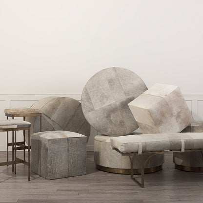 Mercana - Millie 16.75 X 17.75 X 26.25 Hair-on-hide Seat W/ Gold Metal Frame Counter Stool - 69384 view 12