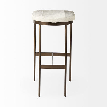 Mercana - Millie 16.75 X 17.75 X 30 Hair-on-hide Seat W/ Gold Frame Bar Stool - 69385 view 4