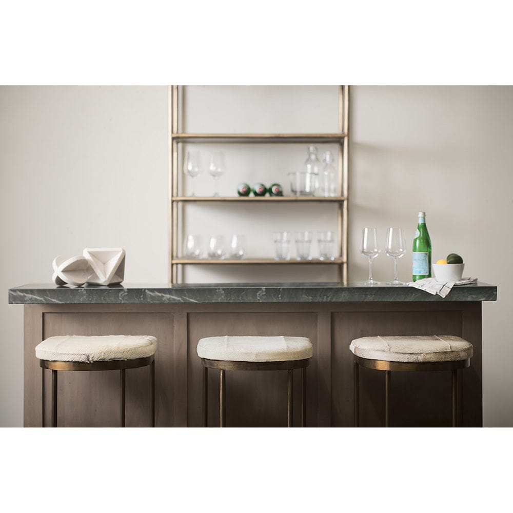 Mercana - Millie 16.75 X 17.75 X 30 Hair-on-hide Seat W/ Gold Frame Bar Stool - 69385 view 13