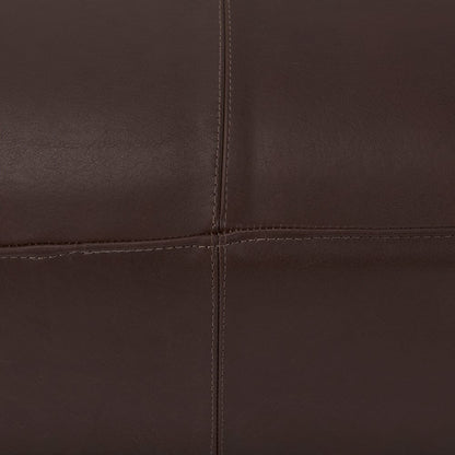 Mercana - Minara 36L x 36W x 16H Square Dark Brown Leather Wrapped Ottoman - 70051_CLOSEOUT view 6