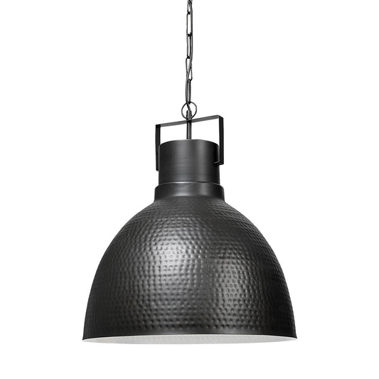 Mercana - Minerva 19x22 Metallic Gray Hammered Detail Pendant Light - 68403_CLOSEOUT view 1