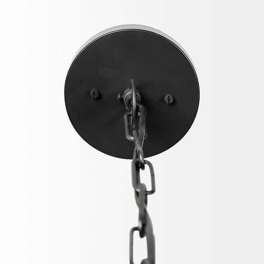 Mercana - Minerva 19x22 Metallic Gray Hammered Detail Pendant Light - 68403_CLOSEOUT view 2