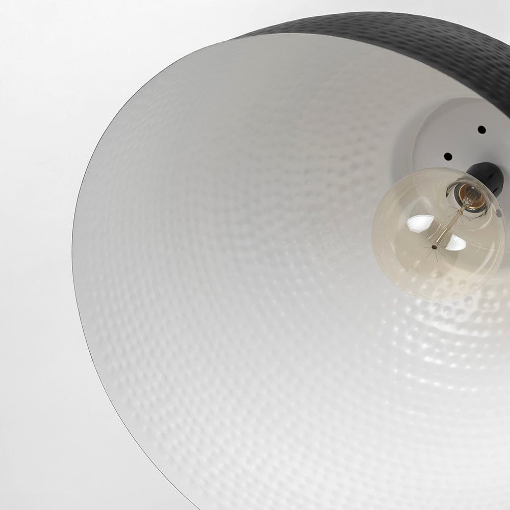 Mercana - Minerva 19x22 Metallic Gray Hammered Detail Pendant Light - 68403_CLOSEOUT view 5
