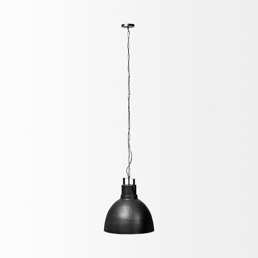Mercana - Minerva 19x22 Metallic Gray Hammered Detail Pendant Light - 68403_CLOSEOUT view 6