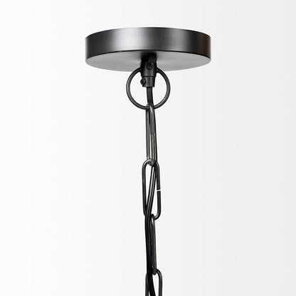 Mercana - Minerva 19x22 Metallic Gray Hammered Detail Pendant Light - 68403_CLOSEOUT view 7