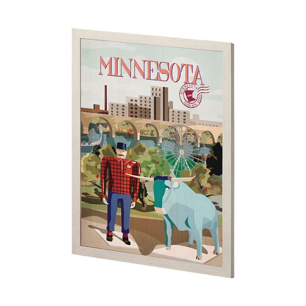 Mercana - Minnesota Go USA L by Mercana Studio a Hand Embellished Decograph Framed Art Print - 14006 view 2