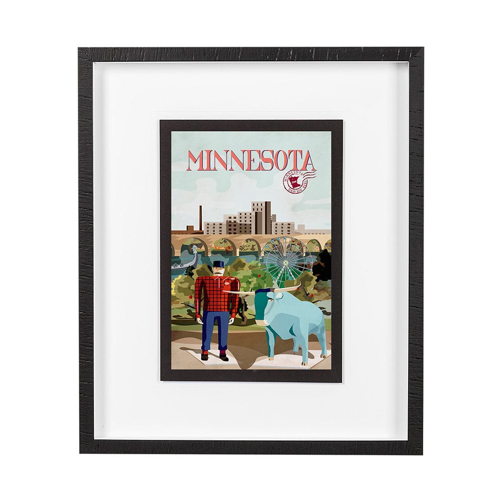 Mercana - Minnesota Go USA M by Mercana Studio a Framed Art Print Matted under Glass - 14004 view 1