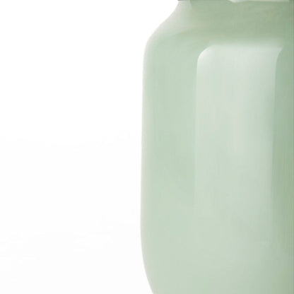 Mercana - Minty Medium 8.7L x 8.7W x 12.4H Green Glass Vase W/Matte Gold Metal Neck Cuff - 69552 view 6