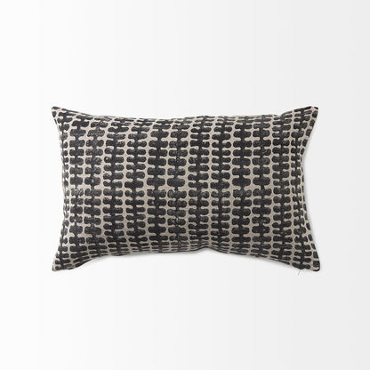 Mercana - Miriam 13L x 21W Beige and Black Fabric Patterned Decorative Pillow Cover - 69434 view 5