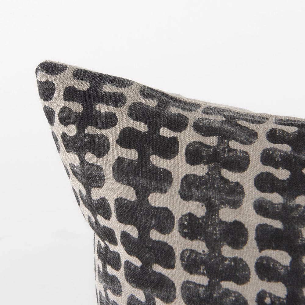 Mercana - Miriam 13L x 21W Beige and Black Fabric Patterned Decorative Pillow Cover - 69434 view 6