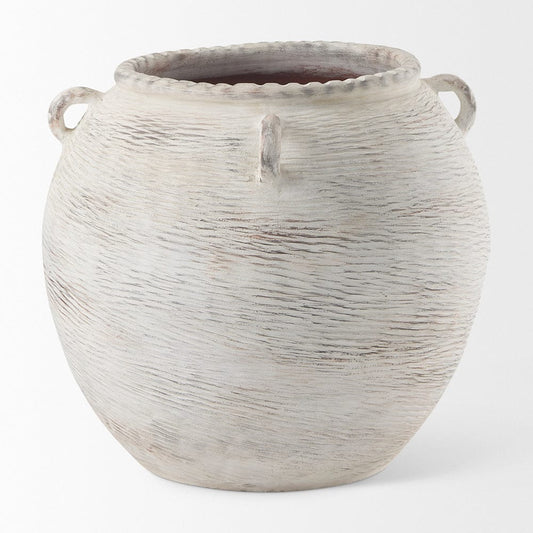 Mercana - Misha 25.2L x 25.2W x 22.4H Cream Ceramic Floor Vase - 69800_CLOSEOUT view 2