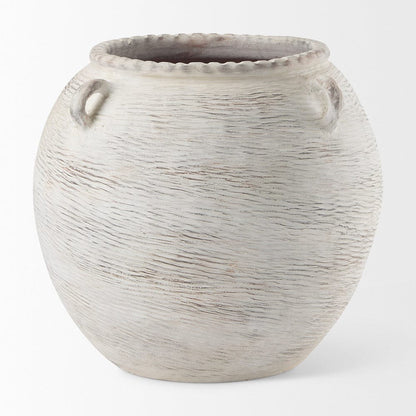Mercana - Misha 25.2L x 25.2W x 22.4H Cream Ceramic Floor Vase - 69800_CLOSEOUT view 3