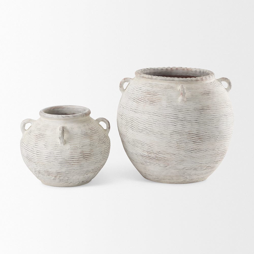 Mercana - Misha 25.2L x 25.2W x 22.4H Cream Ceramic Floor Vase - 69800_CLOSEOUT view 10