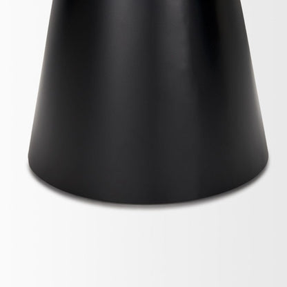 Mercana - Mitchell 22.0L x 22.0W x 23.0H Black Metal Pedetal Base with Brown Wood Top Side Table - 69908 view 5