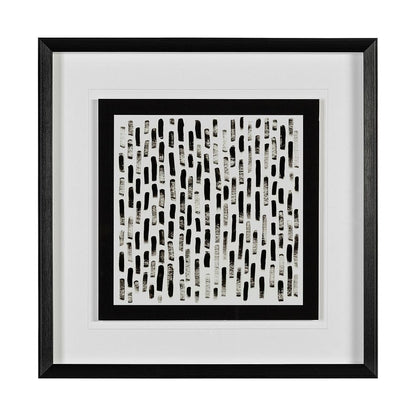 Mercana - Mixed Signals IX by June Erica Vess a Hand Embellished Textured Framed Art Print Matted under Glass - 13463 view 1