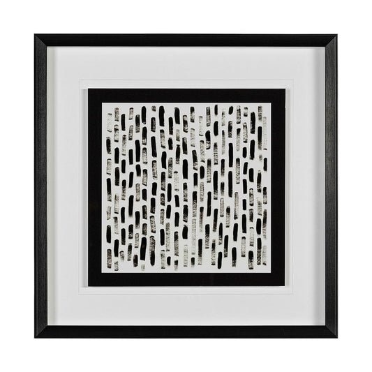 Mercana - Mixed Signals IX by June Erica Vess a Hand Embellished Textured Framed Art Print Matted under Glass - 13463 view 1