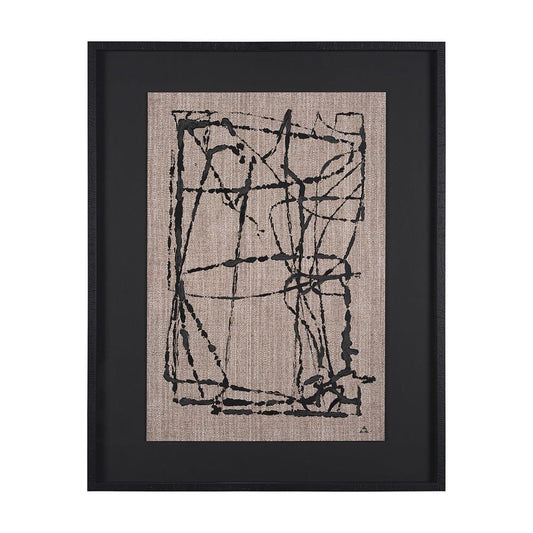 Mercana - Modern Work 1 by Mercana Studio a Hand Embellished Textured Framed Art Print Matted under Glass - 15390 view 1