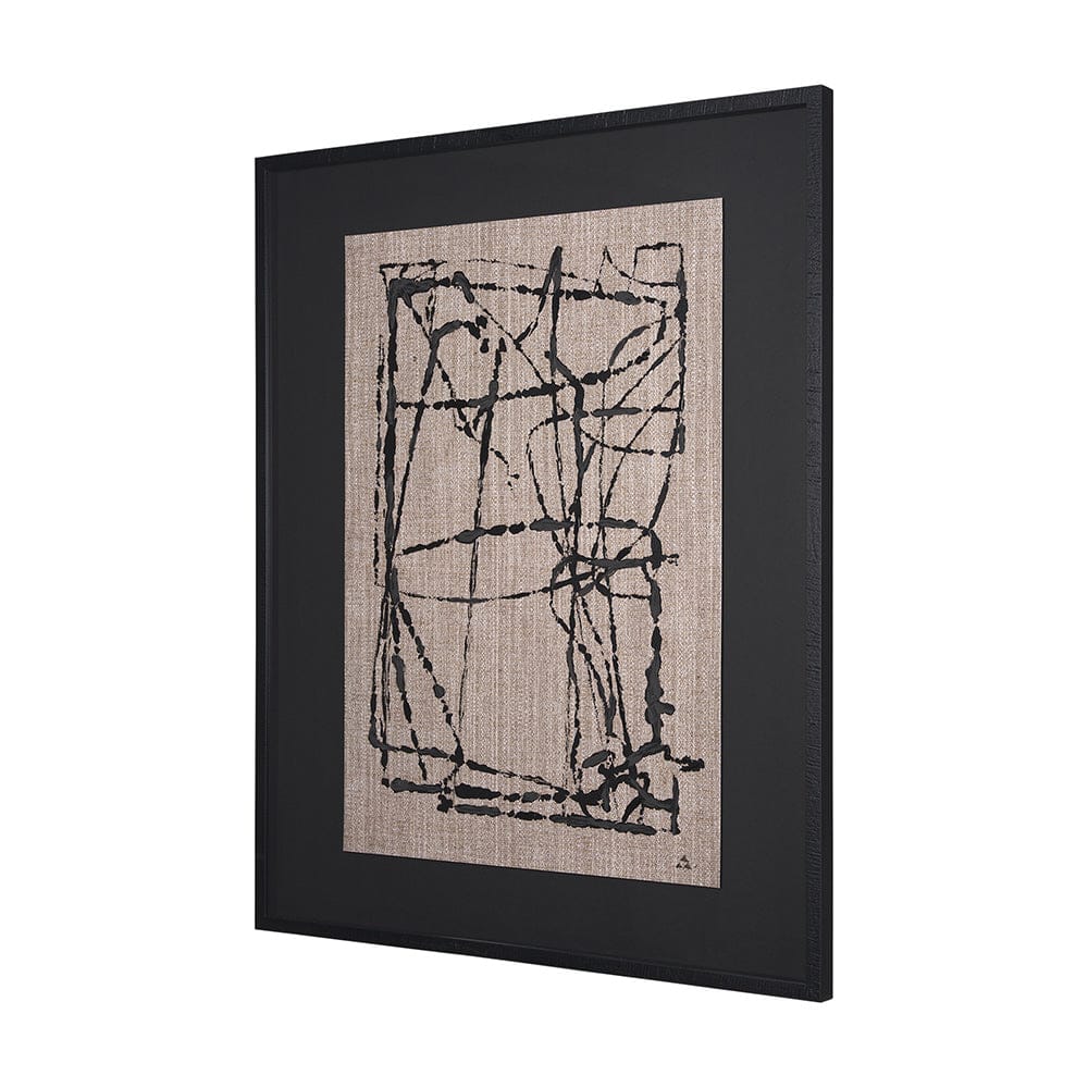 Mercana - Modern Work 1 by Mercana Studio a Hand Embellished Textured Framed Art Print Matted under Glass - 15390 view 2