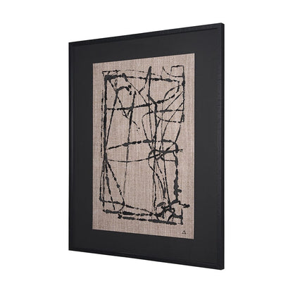 Mercana - Modern Work 1 by Mercana Studio a Hand Embellished Textured Framed Art Print Matted under Glass - 15390 view 2