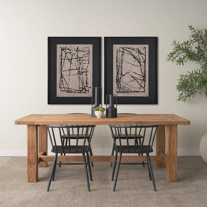 Mercana - Modern Work 1 by Mercana Studio a Hand Embellished Textured Framed Art Print Matted under Glass - 15390 view 8