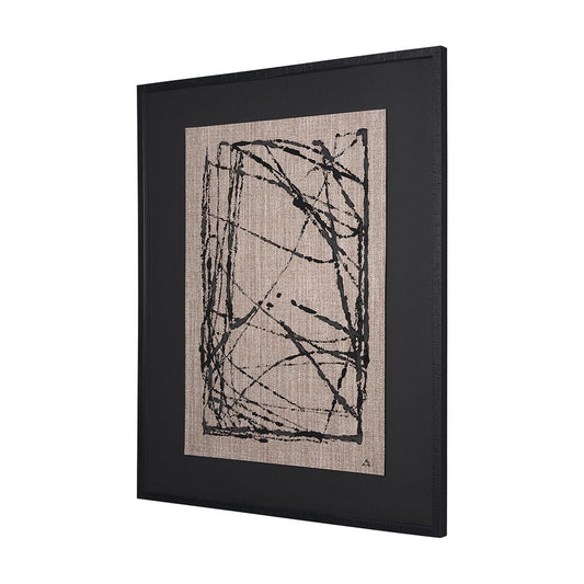 Mercana - Modern Work 2 by Mercana Studio a Hand Embellished Textured Framed Art Print Matted under Glass - 15391 view 2