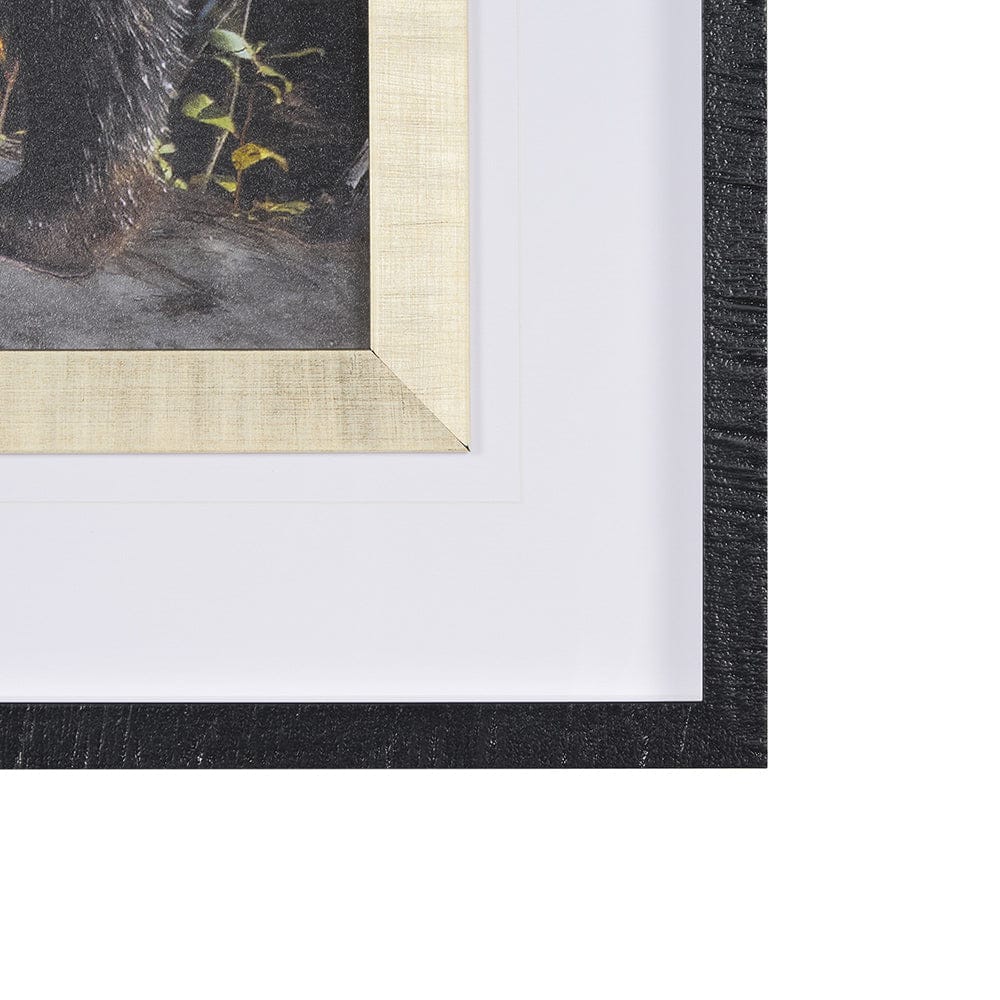 Mercana - Mom and Cub by Chad Mackay a Hand Embellished Textured Framed Art Print Matted under Glass - 14372 view 3