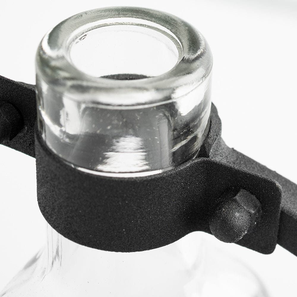 Mercana - Monica I Short Black Metal Glass Bottle Vase - 67909 view 3
