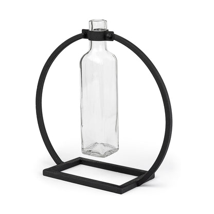 Mercana - Monica II Tall Black Metal Glass Bottle Vase - 67910 view 1