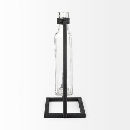 Mercana - Monica II Tall Black Metal Glass Bottle Vase - 67910 view 5