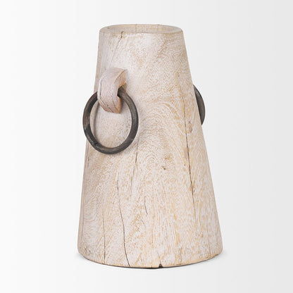 Mercana - Monique Large Light Brown w/ Handles Wood Pot - 70514 view 4