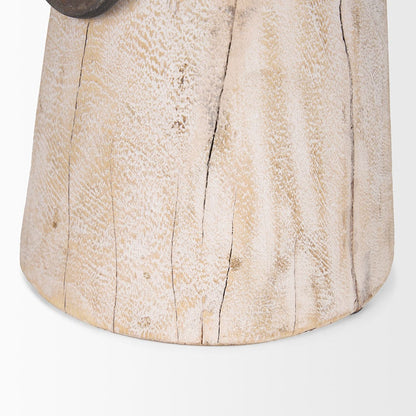 Mercana - Monique Large Light Brown w/ Handles Wood Pot - 70514 view 7