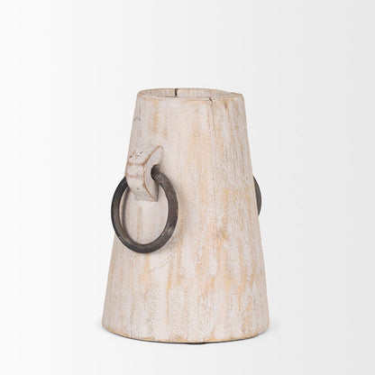 Mercana - Monique Small Light Brown w/ Handles Wood Pot - 70513 view 4