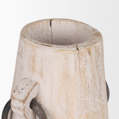 Mercana - Monique Small Light Brown w/ Handles Wood Pot - 70513 view 5