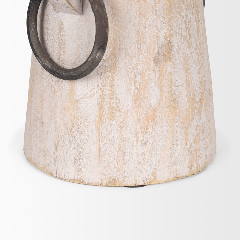 Mercana - Monique Small Light Brown w/ Handles Wood Pot - 70513 view 7