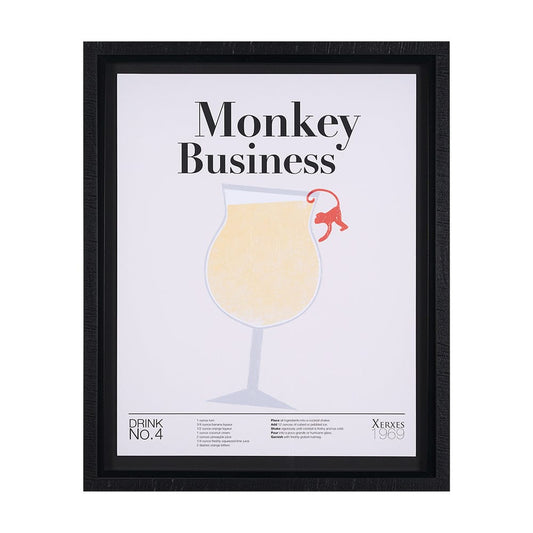 Mercana - Monkey Business by Mercana Studio a Hand Embellished Textured Framed Art Print Matted under Glass - 15389 view 1