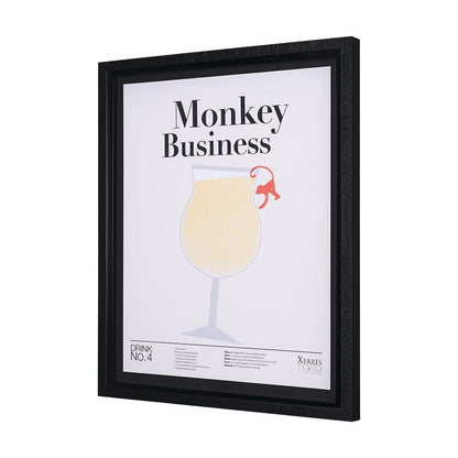Mercana - Monkey Business by Mercana Studio a Hand Embellished Textured Framed Art Print Matted under Glass - 15389 view 2