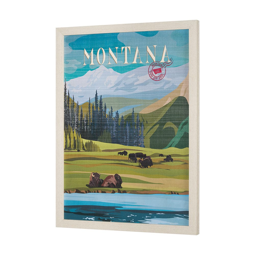 Mercana - Montana Go USA L by Mercana Studio a Hand Embellished Decograph Framed Art Print - 15646 view 2