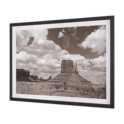 Mercana - Monument Valley II Sepia by Debra Van Swearingen a Hand Embellished Framed Art Print Matted under Gl - 15462 view 2
