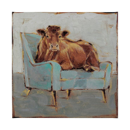 Mercana - Moo-ving IV by Ethan Harper a Hand Embellished Textured Canvas - 101848-L view 1