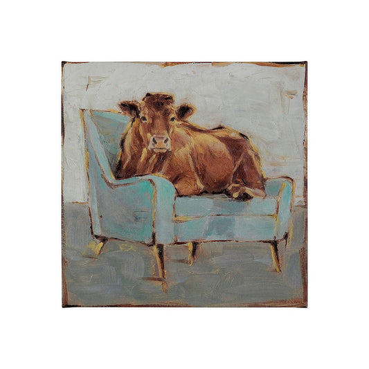 Mercana - Moo-ving IV by Ethan Harper a Hand Embellished Textured Canvas - 101848-S view 1