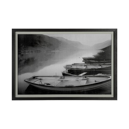 Mercana - Moored at Sunset by Peter Adams a Hand Embellished Textured Framed Art Print Matted under Glass - 13445 view 1