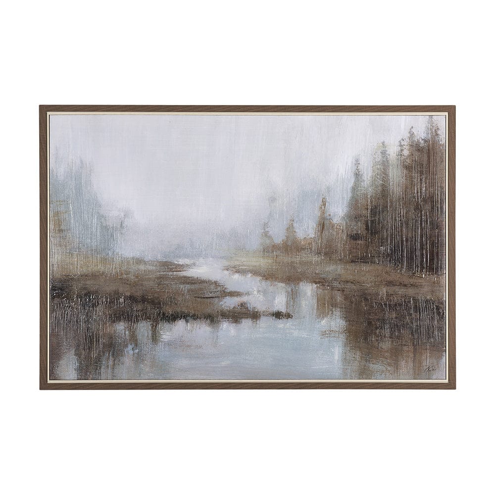 Mercana - Morning Mist by Mercana Studio a Hand Embellished Textured Framed Canvas - 102560-FL view 1