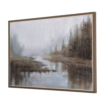Mercana - Morning Mist by Mercana Studio a Hand Embellished Textured Framed Canvas - 102560-FL view 2