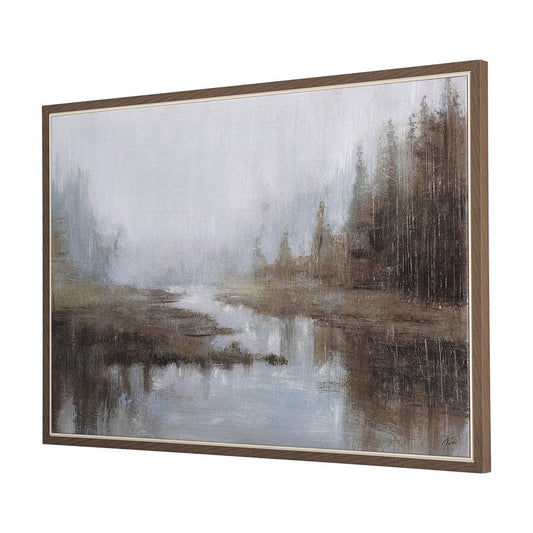 Mercana - Morning Mist by Mercana Studio a Hand Embellished Textured Framed Canvas - 102560-FL view 2