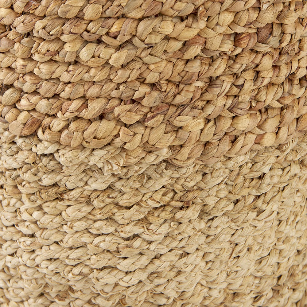 Mercana - Morocco 15.7L x 15.7 Brown Two Tone Water Hyacinth and Cornhusk Round Basket W/ Handles (Set of 3) - 69584 view 6
