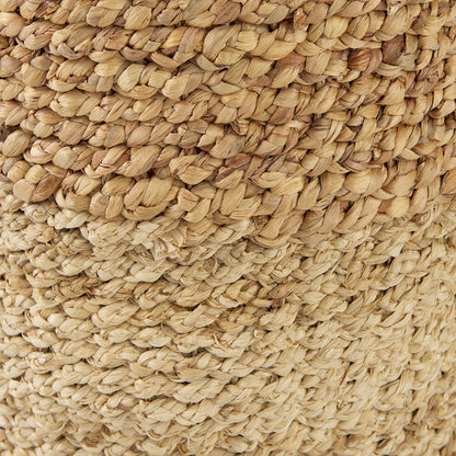 Mercana - Morocco 15.7L x 15.7 Brown Two Tone Water Hyacinth and Cornhusk Round Basket W/ Handles (Set of 3) - 69584 view 6