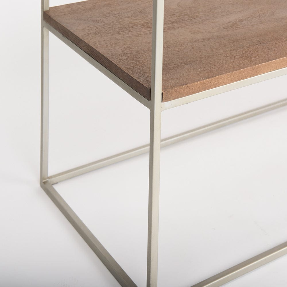 Mercana - Morris I 63L x 15W x 31H Brown Wood w/ Silver Metal Frame 2 Drawer Console Table - 69102_CLOSEOUT view 11